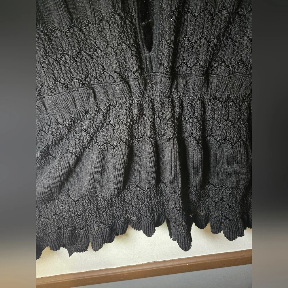 Free People Fire Island Cinch Top Black Small - Picture 10 of 12